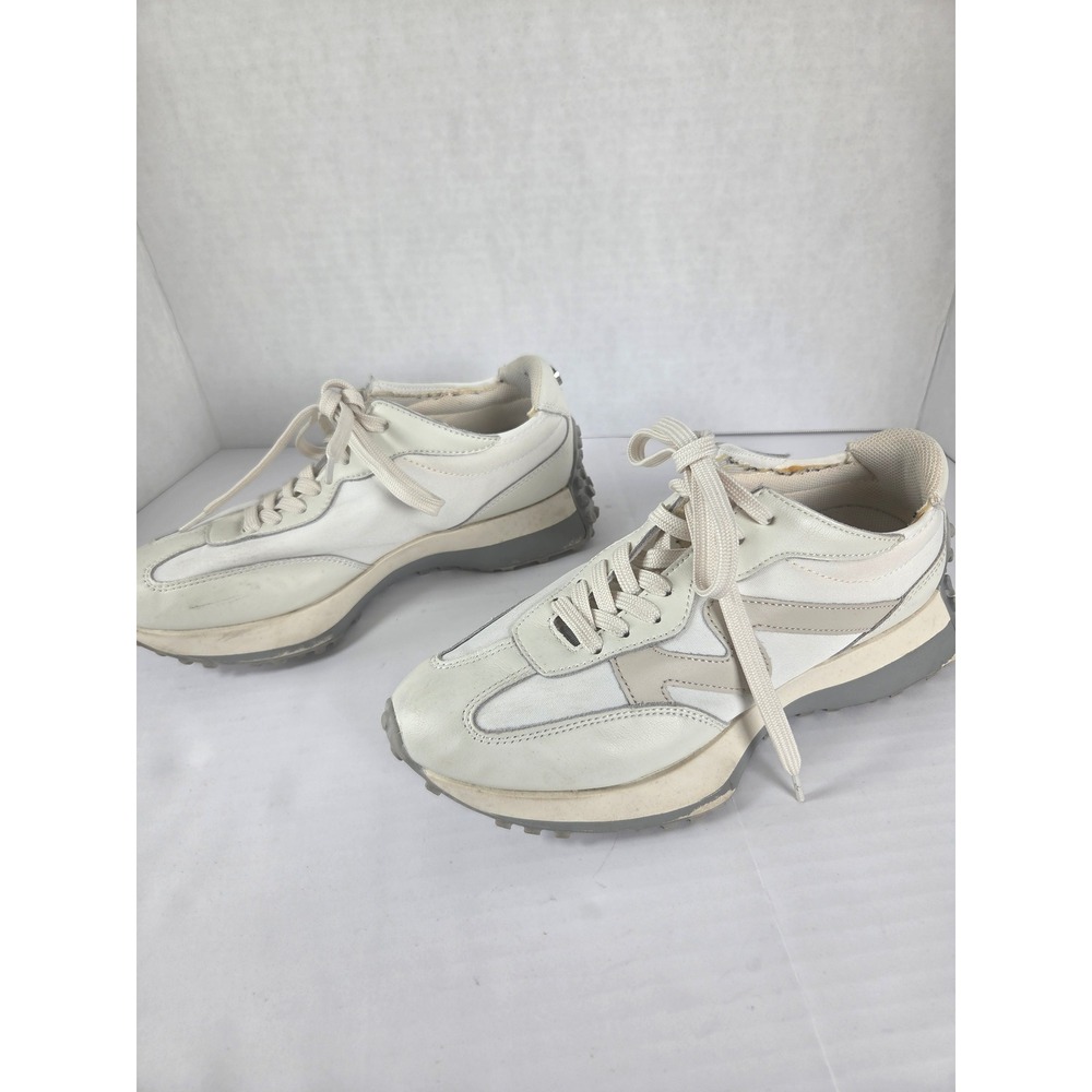 Steve Madden Campo Platform Sneakers Off White Cream Leather Low Top CAMP08S1 7M - Picture 6 of 9